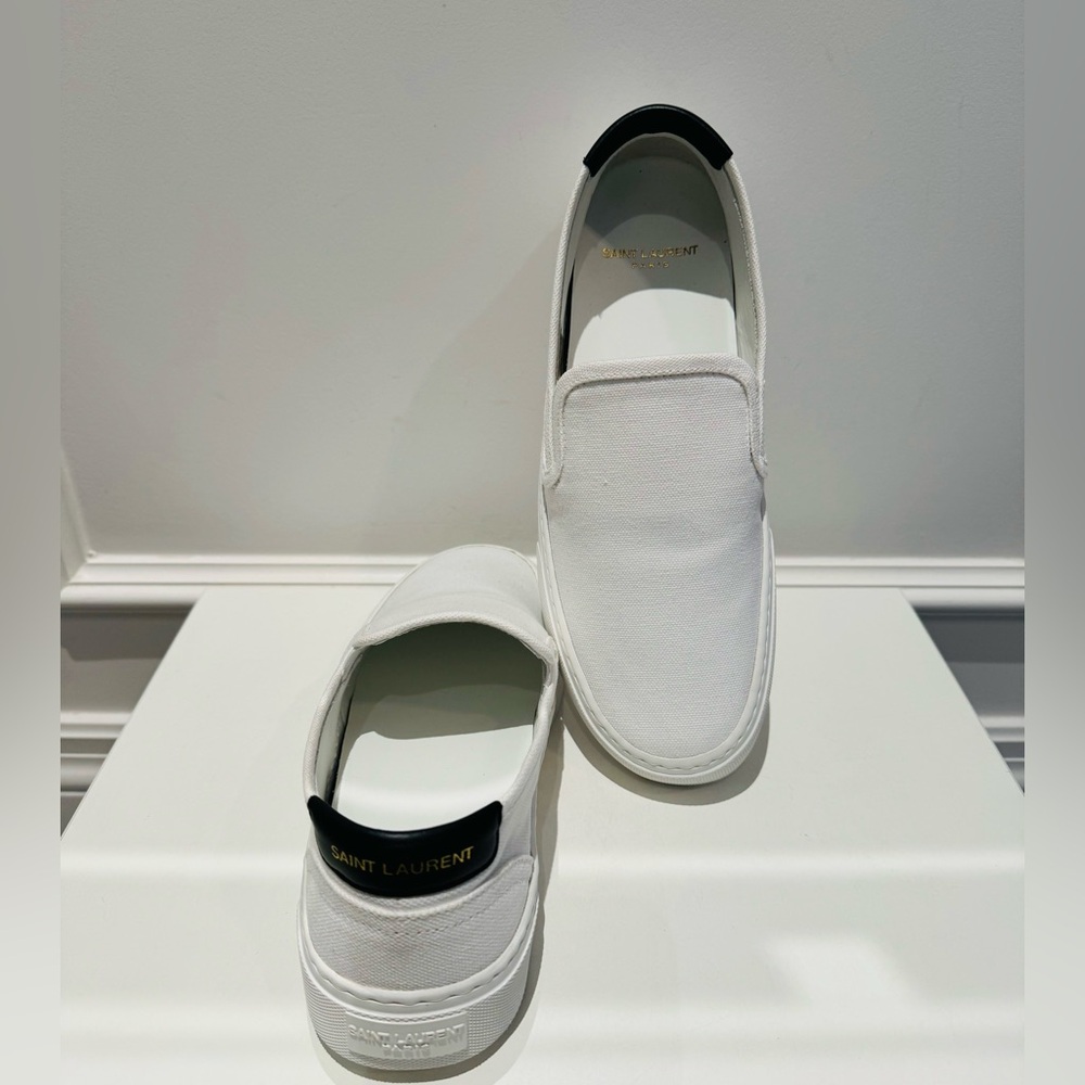 Brand new SAINT LAURENT Canvas and Leather Sneakers